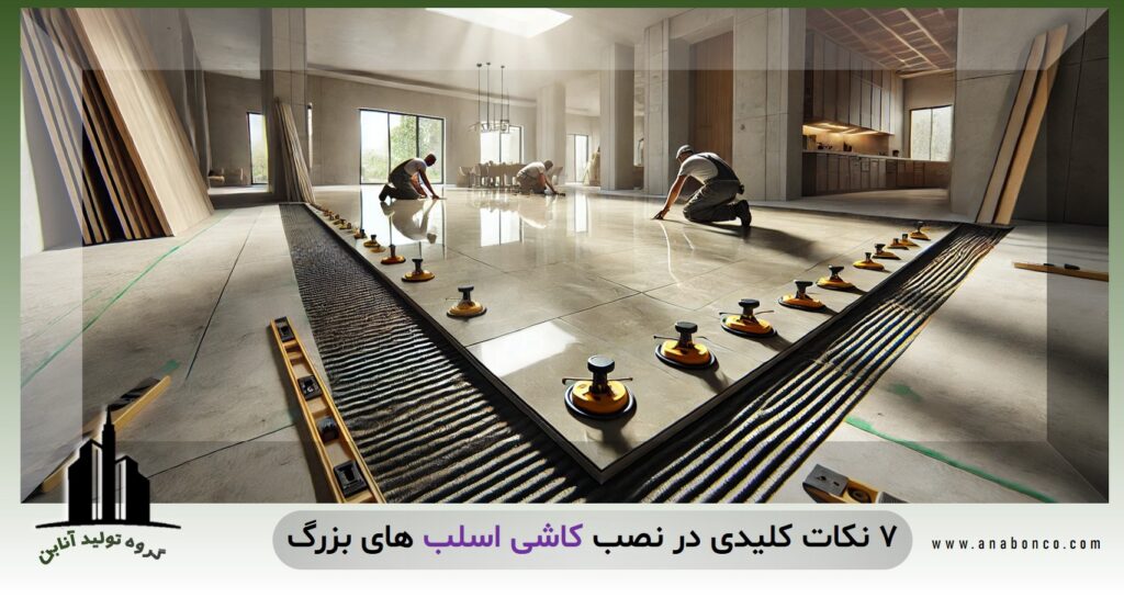 نصب کاشی اسلب های بزرگ