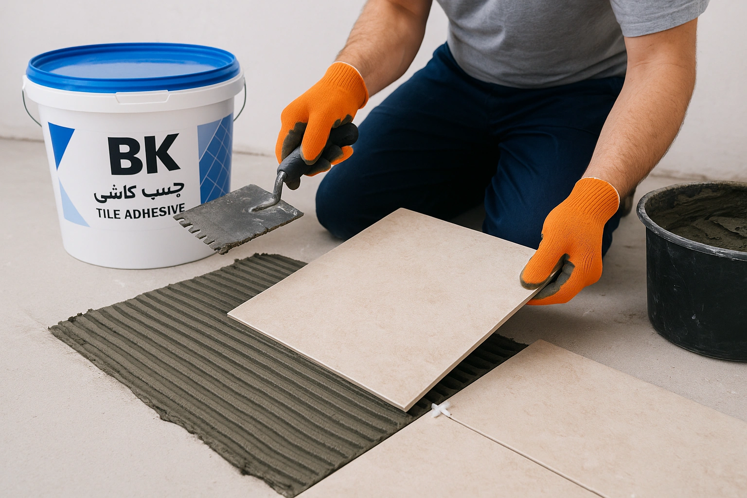 چسب کاشی پودری BK2 شیمی ساختمان